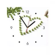 Ceas de perete din MDF - boabe de mazare - My Clock