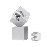Prespapier puzzle 3D, metal, Everestus, ABE04, argintiu