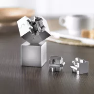 Prespapier puzzle 3D, metal, Everestus, ABE04, argintiu