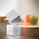 Prespapier puzzle 3D, metal, Everestus, ABE04, argintiu