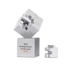 Prespapier puzzle 3D, metal, Everestus, ABE04, argintiu