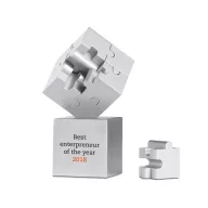 Prespapier puzzle 3D, metal, Everestus, ABE04, argintiu