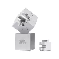 Prespapier puzzle 3D, metal, Everestus, ABE04, argintiu