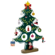   Decoratiune brad de Craciun, Everestus, 20IAN2563, Verde, Lemn