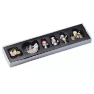   Set 6 decoratiuni de Craciun, 2401E15895, Everestus, 20x5x1 cm, Lemn, Multicolor