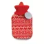 Compresa in husa cu model nordic, 310 ml, 2401E15986, Everestus, 20x12 cm, Poliester, Rosu