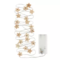   Set snur cu 20 stelute luminoase, Everestus, 9IA19392, Lemn, Natur