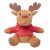 Jucarie de plus Ren cu gluga, 15,5x12 cm, Everestus, 20SEP0295, Plush, Rosu