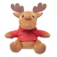 Jucarie de plus Ren cu gluga, 15,5x12 cm, Everestus, 20SEP0295, Plush, Rosu