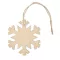 Ornament de Craciun Fulg de Zapada, 7,9x7x0,2 cm, Everestus, 20SEP0573, lemn, Natur