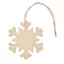Ornament de Craciun Fulg de Zapada, 7,9x7x0,2 cm, Everestus, 20SEP0573, lemn, Natur