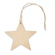   Decoratiune in forma de stea, 2401E15504, Everestus, 7.9x6x0.2 cm, MDF, Natur