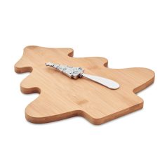   Set tocator branza si cutit, 25x22.5x1 cm, Everestus, 20SEP0444, Bambus, Natur