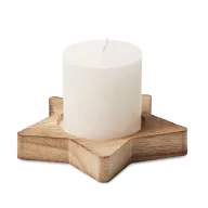   Lumanare decorativa in forma de stea, 2401E15604, Everestus, 10x9.5x6.8 cm, Lemn, Natur