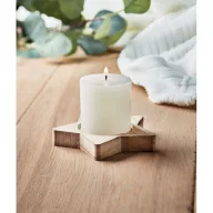   Lumanare decorativa in forma de stea, 2401E15604, Everestus, 10x9.5x6.8 cm, Lemn, Natur