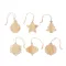 Set 6 ornamente de Craciun, 2401E15911, Everestus, 7.6x8.5 cm, Lemn, Natur