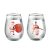 Set 2 pahare, Everestus, 18SEP4157, 330 ml, 17x11x8.7 cm, Sticla, Alb