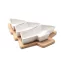 Tava de servit in forma de brad, Everestus, 18SEP4321, 30x26.4x4.7 cm, Bambus, Ceramica, Alb