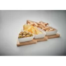Tava de servit in forma de brad, Everestus, 18SEP4321, 30x26.4x4.7 cm, Bambus, Ceramica, Alb