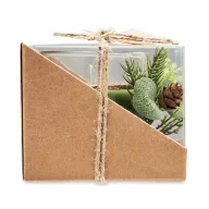   Lumanare de Craciun, Everestus, 18SEP2476, 10x8.5x8.5 cm, Sticla, Verde