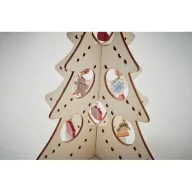   Ornament Craciun, Everestus, 18SEP4398, 16x16x19.8 cm, Lemn, Natur
