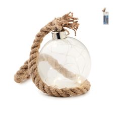   Glob cu leduri, Everestus, 18SEP4402,  Ø8 cm, Sticla, Transparent