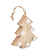  Decoratiune pentru bradul de Craciun, 2401E15506, Everestus, 8x7.3x2 cm, Lemn, Natur