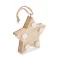 Decoratiune in forma de stea, 2401E15507, Everestus, 7.5x7.5x2 cm, Lemn, Natur