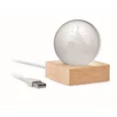 Ornament de Craciun si lumina led, 2410E25407, Everestus, 6.1 x 6 x 7.5 cm, Lemn, Natur