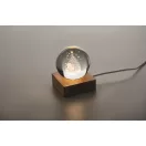 Ornament de Craciun si lumina led, 2410E25407, Everestus, 6.1 x 6 x 7.5 cm, Lemn, Natur
