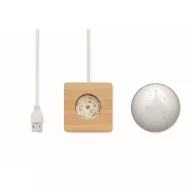   Ornament de Craciun si lumina led, 2410E25407, Everestus, 6.1 x 6 x 7.5 cm, Lemn, Natur