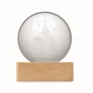 Ornament de Craciun si lumina led, 2410E25407, Everestus, 6.1 x 6 x 7.5 cm, Lemn, Natur