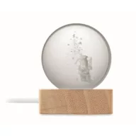   Ornament de Craciun si lumina led, 2410E25407, Everestus, 6.1 x 6 x 7.5 cm, Lemn, Natur