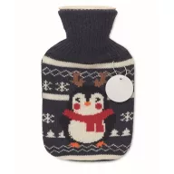   Sticla de apa calda cu tricou si design de Craciun, 250 ml, 2410E23674, Everestus, 22.5 x 12 x 5 cm, Acril, Albastru marin francez