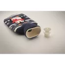 Sticla de apa calda cu tricou si design de Craciun, 250 ml, 2410E23674, Everestus, 22.5 x 12 x 5 cm, Acril, Albastru marin francez