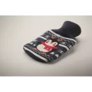 Sticla de apa calda cu tricou si design de Craciun, 250 ml, 2410E23674, Everestus, 22.5 x 12 x 5 cm, Acril, Albastru marin francez