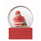 Ornament Craciun glob de zapada, 2410E25426, Everestus, 6.5 x 6.5 x 8 cm, Sticla, Rosu