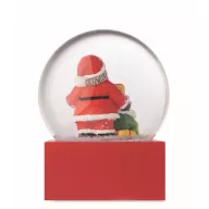   Ornament Craciun glob de zapada, 2410E25426, Everestus, 6.5 x 6.5 x 8 cm, Sticla, Rosu
