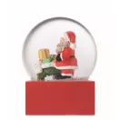 Ornament Craciun glob de zapada, 2410E25426, Everestus, 6.5 x 6.5 x 8 cm, Sticla, Rosu