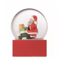   Ornament Craciun glob de zapada, 2410E25426, Everestus, 6.5 x 6.5 x 8 cm, Sticla, Rosu
