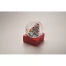 Ornament Craciun glob de zapada, 2410E25426, Everestus, 6.5 x 6.5 x 8 cm, Sticla, Rosu