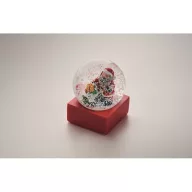   Ornament Craciun glob de zapada, 2410E25426, Everestus, 6.5 x 6.5 x 8 cm, Sticla, Rosu