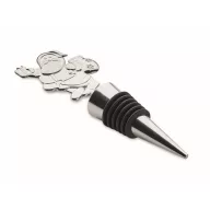   Dop sticla vin cu design de Craciun, 2410E25505, Everestus, 11.5 x 4.5 x 2 cm, Zinc, Argintiu mat