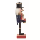 Ornament Craciun spargator de nuci, 2410E25430, Everestus, 7 x 6.5 x 25.5 cm, Lemn, Albastru