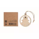 Glob de Craciun, 2410E25427, Everestus, ø6 cm, Lemn, Natur