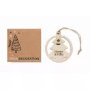 Glob de Craciun, 2410E25427, Everestus, ø6 cm, Lemn, Natur