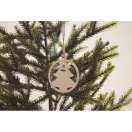Glob de Craciun, 2410E25427, Everestus, ø6 cm, Lemn, Natur