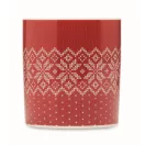 Set cana 300 ml si manusi tricotate cu design de Craciun, 2410E25635, Everestus, 12.2 x 9.2 x 9.8 cm, Ceramica, Rosu