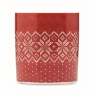   Set cana 300 ml si manusi tricotate cu design de Craciun, 2410E25635, Everestus, 12.2 x 9.2 x 9.8 cm, Ceramica, Rosu