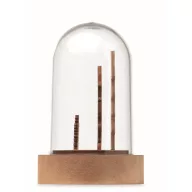   Ornament Craciun cu led, 2509E15657, Everestus, 6.9x6.9x10.5 cm, MDF, Natur